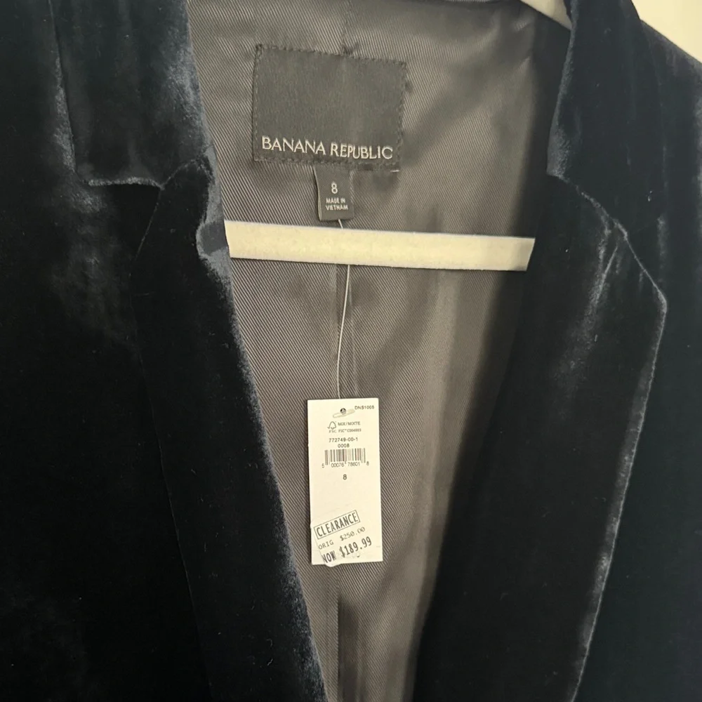 Banana Republic Velvet Women's Blazer - 8 - Picture 2 of 8